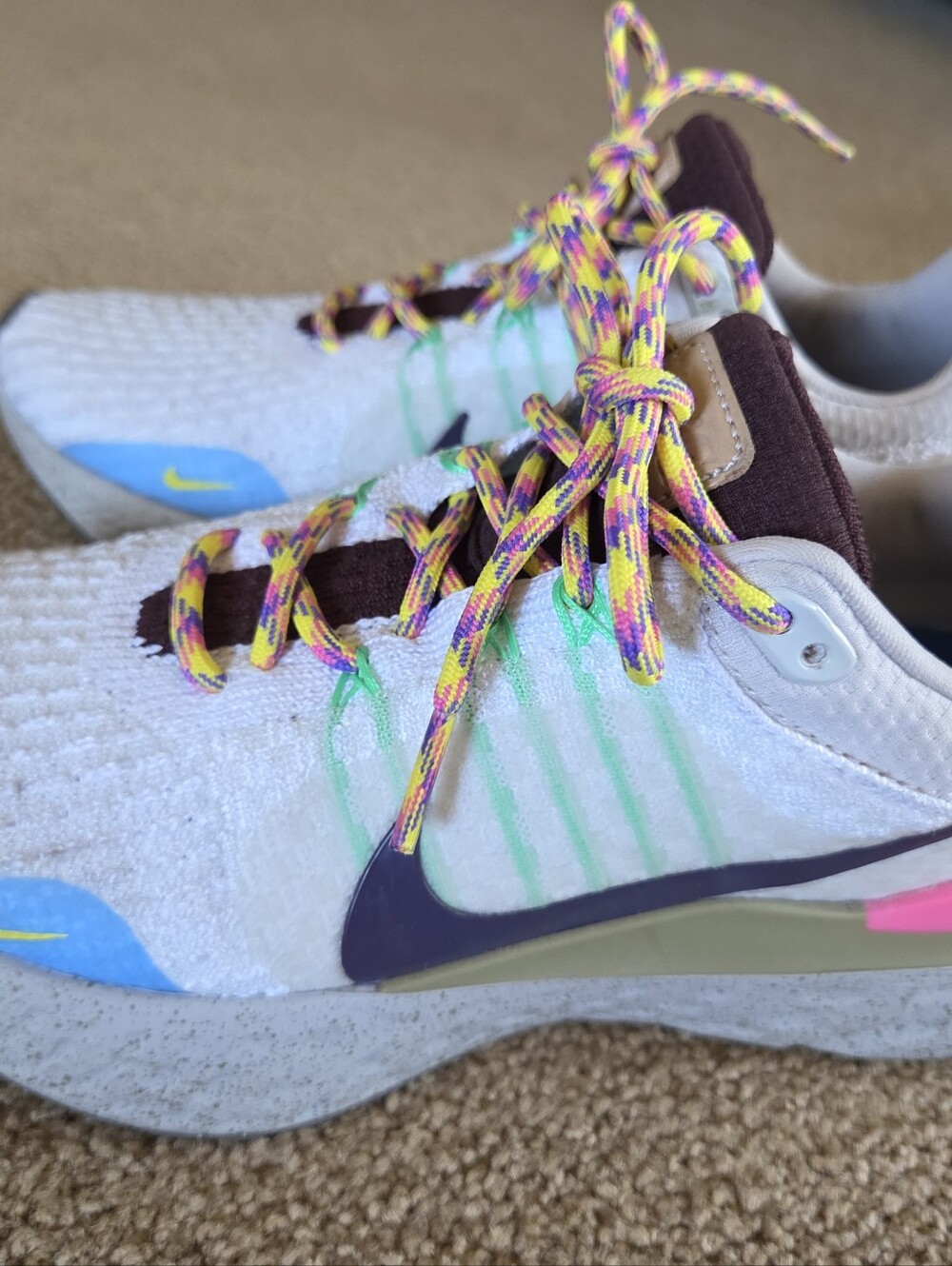 Nike React Infinity Run Flyknit 3 Womens Size 8.5 (Mens 7) Sail Pink Light Bone - Picture 4 of 8